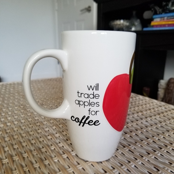 🍎☕Adorable Mud Pie Apple Teacher 24oz. Travel Coffee Mug - Picture 9 of 13